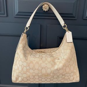 Coach ivory hobo shoulder bag